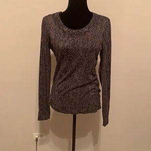 Diane VonFurstenberg glitter leopard light sweater top